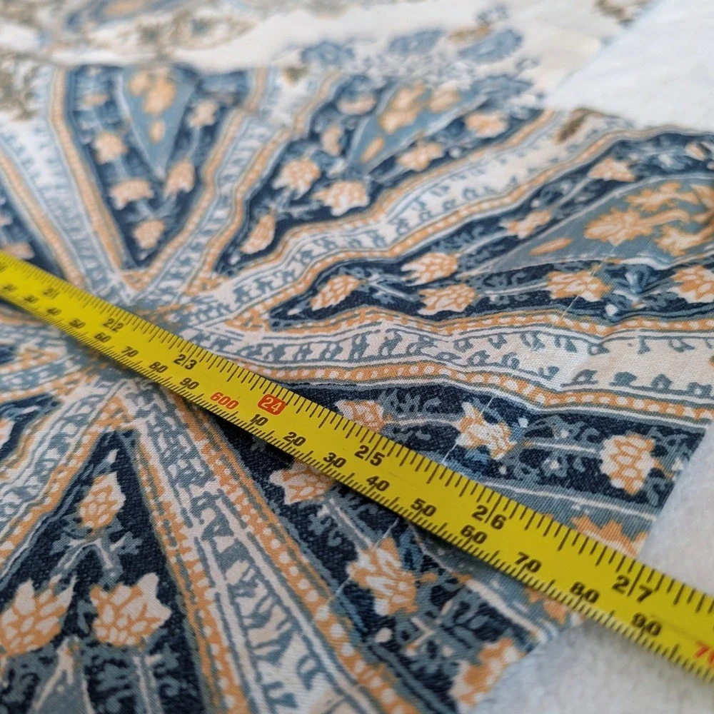 Lauren Ralph Lauren Paisley Medallion Cotton Pillow Standard Sham Set Blue Gold